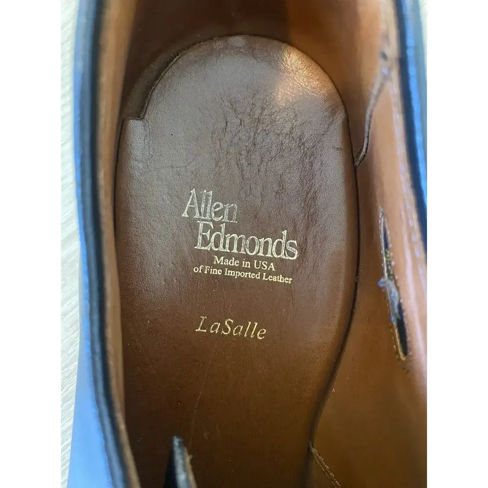 Allen Edmonds Lasalle‎ 4308 Black Split Toe Derby Made in USA Men's 10.5D
